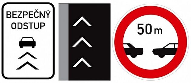 Bezpečný odstup schéma